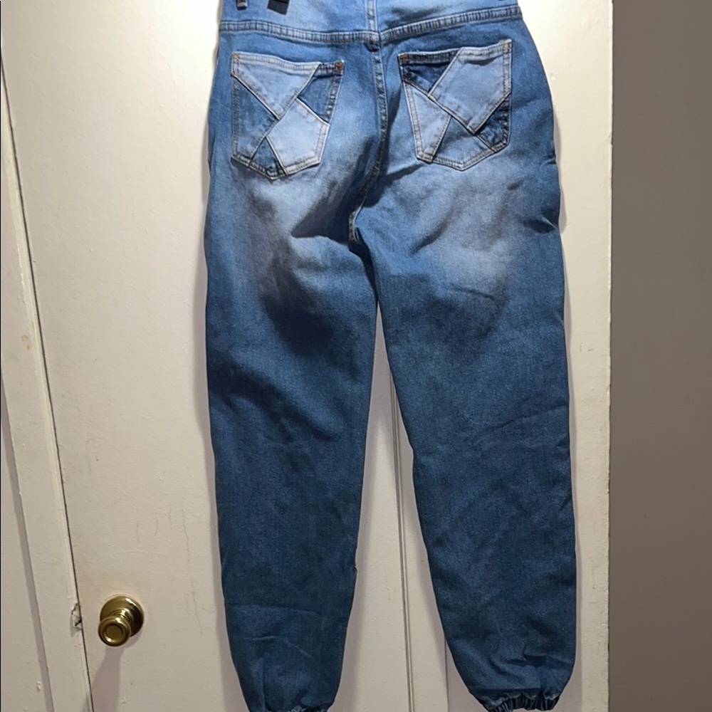 Patchwork Blue Jeans - image 4